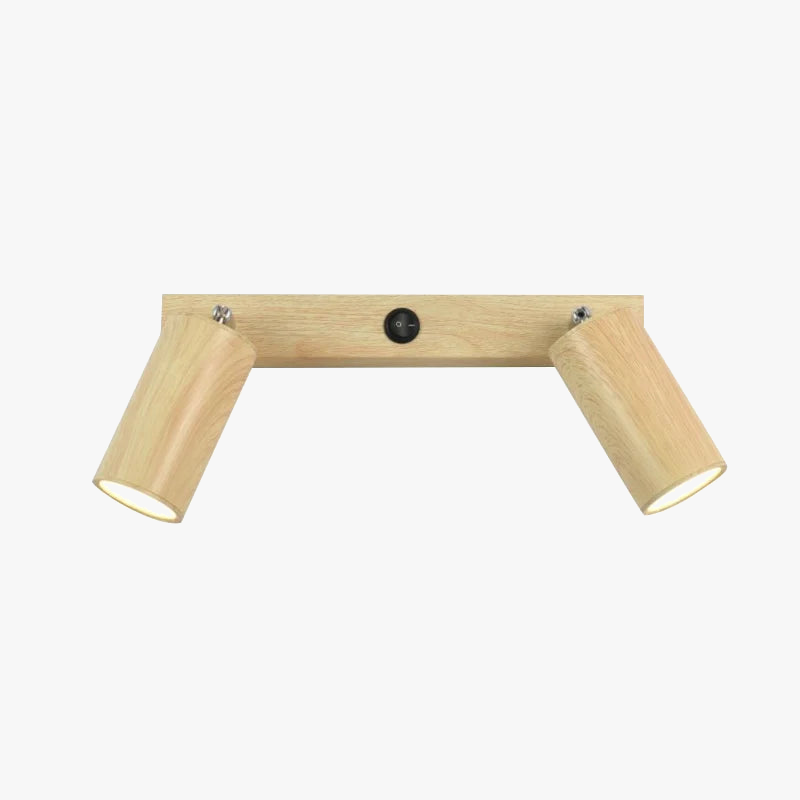 botimi applique murale fer interrupteur bouton-poussoir imitation bois nordique