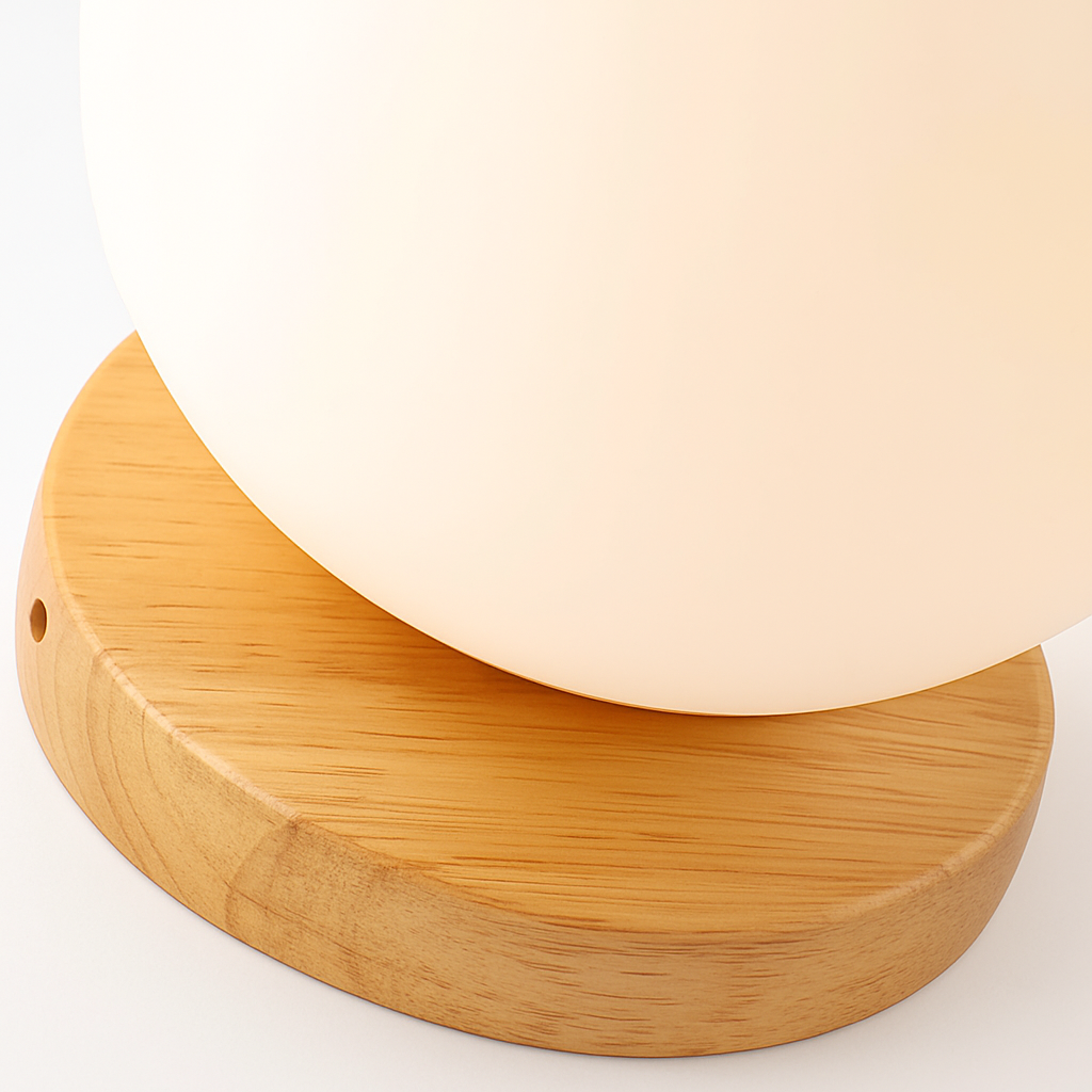 Boule de verre blanc plafond moderne à LEDs lampe salon piédestal en bois suspendus plafonniers éclairage à la maison décor luminaires de cuisine