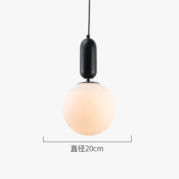 boule de verre moderne suspension lumières led éclairage intérieur décoratif