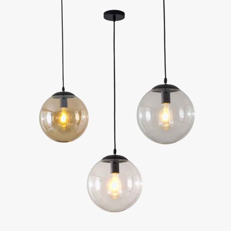 boule de verre suspension lumières rétro loft industriel led suspension