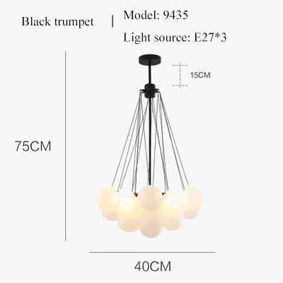 Boules de verre blanches modernes suspension lumières pour salle à manger salon chambre cafés Hall décor à la maison lustres intérieur Lustre Luminaire