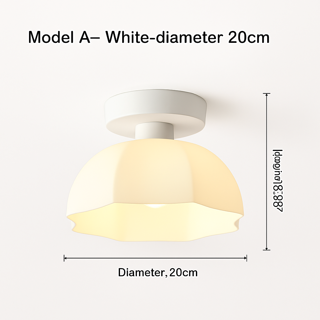 Céramique verre Led couloir plafonnier pour allée couloir vestiaire balcon nordique E27 acrylique lustre reste luminaires