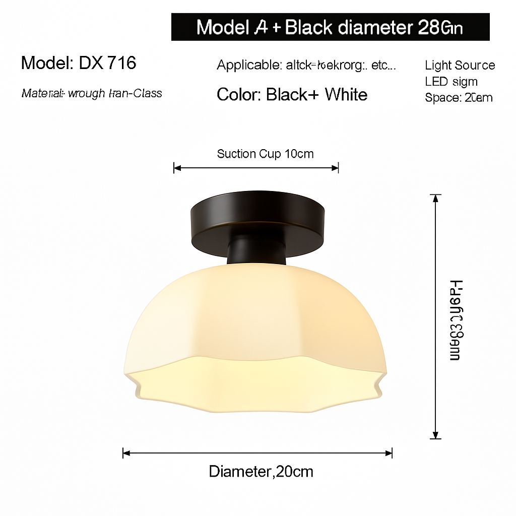 Céramique verre Led couloir plafonnier pour allée couloir vestiaire balcon nordique E27 acrylique lustre reste luminaires
