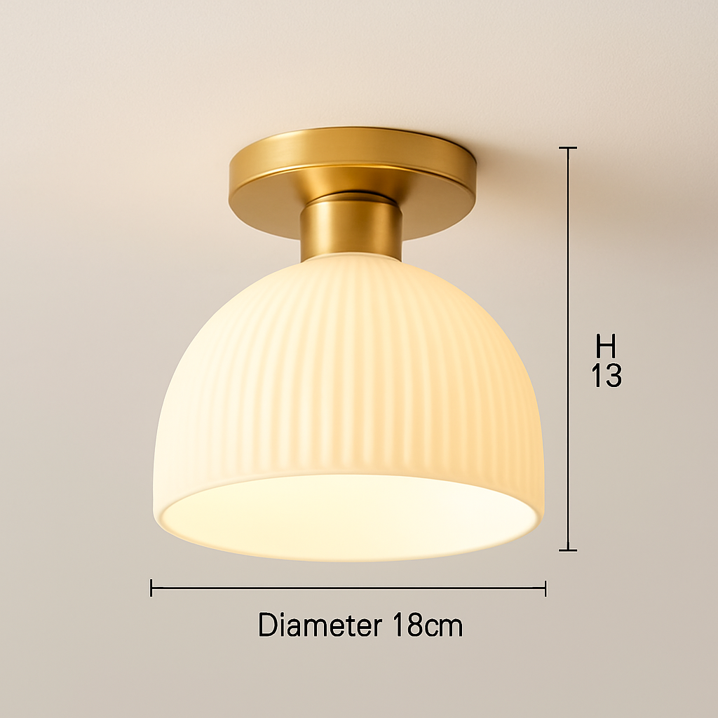 Céramique verre Led couloir plafonnier pour allée couloir vestiaire balcon nordique E27 acrylique lustre reste luminaires