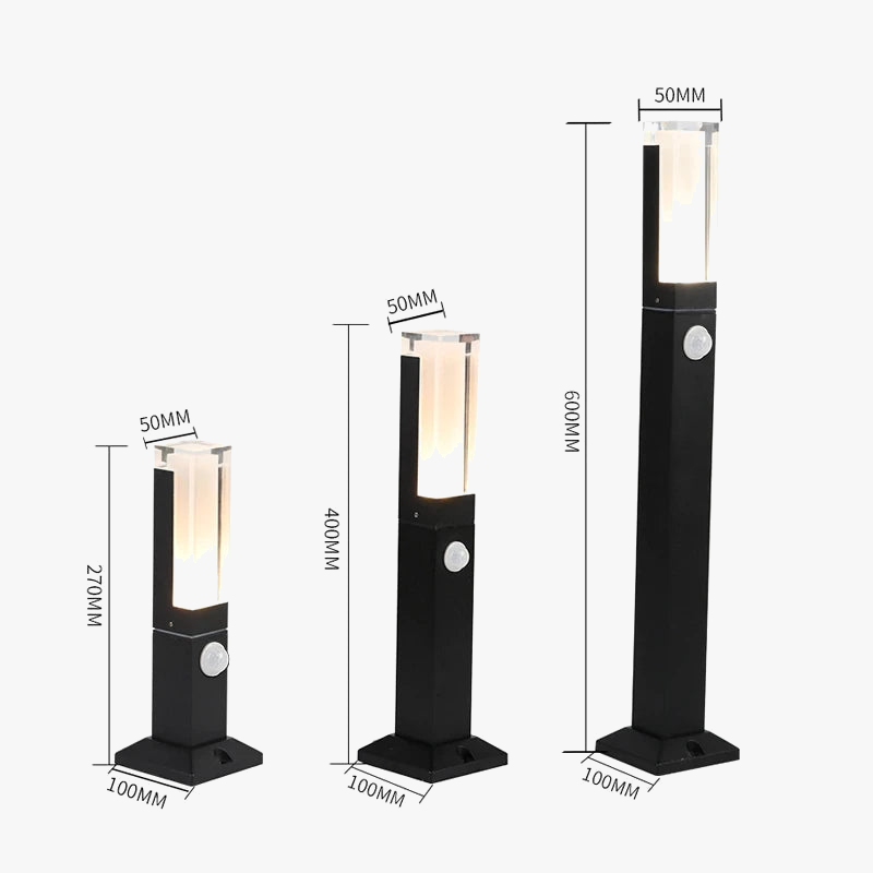 Capteur de mouvement 10W LED lampe à gazon extérieur étanche IP65 aluminium acrylique abat-jour cour villa paysage chemin pelouse lumières