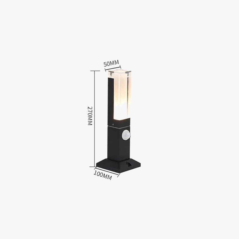 Capteur de mouvement 10W LED lampe à gazon extérieur étanche IP65 aluminium acrylique abat-jour cour villa paysage chemin pelouse lumières