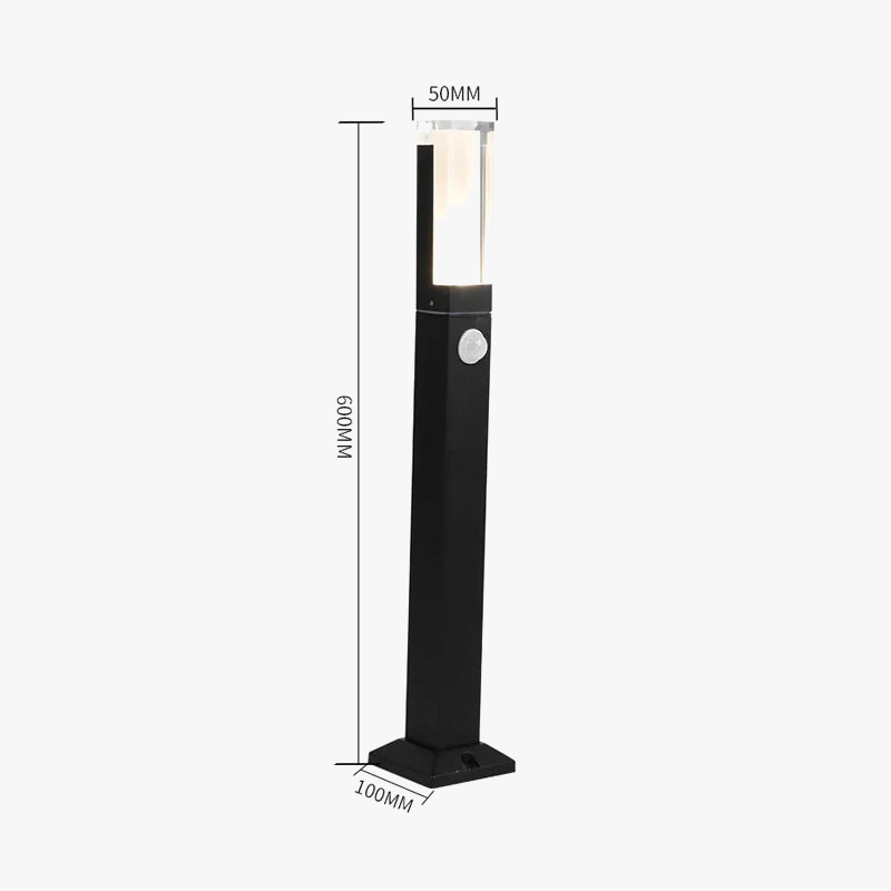 Capteur de mouvement 10W LED lampe à gazon extérieur étanche IP65 aluminium acrylique abat-jour cour villa paysage chemin pelouse lumières