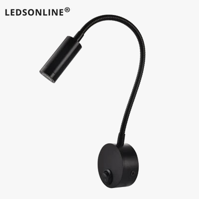 Lampe de Chevet travail étude lampe de lecture appliques 3W LED livre lampe mur veilleuse luminaires Spot LED ue US prise cordon