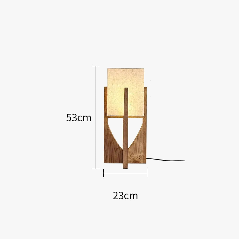 Lampadaire en bois chinois salon chambre canapé chevet lampe de Table verticale nordique en bois massif Led lampe sur pied décor de pièce