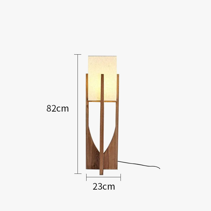 Lampadaire en bois chinois salon chambre canapé chevet lampe de Table verticale nordique en bois massif Led lampe sur pied décor de pièce