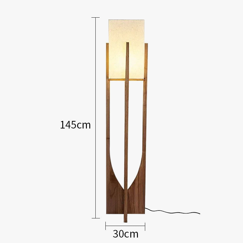 Lampadaire en bois chinois salon chambre canapé chevet lampe de Table verticale nordique en bois massif Led lampe sur pied décor de pièce