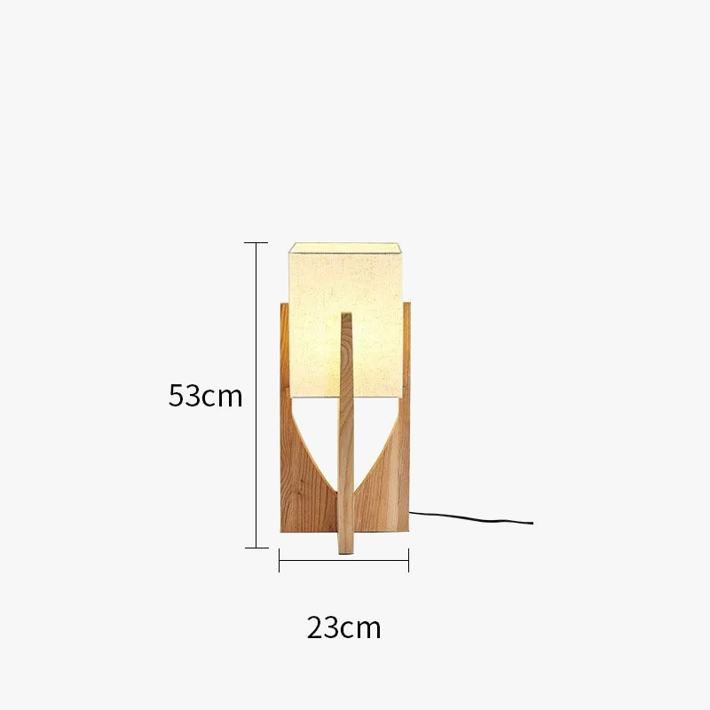 Lampadaire en bois chinois salon chambre canapé chevet lampe de Table verticale nordique en bois massif Led lampe sur pied décor de pièce