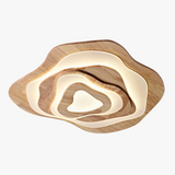 Plafonnier Chinois Zen en bois nuage acrylique LED