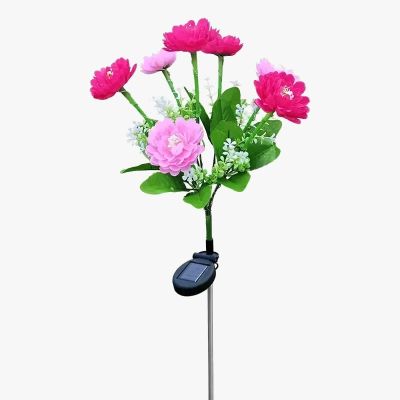 éclairage solaire en forme de rose pour jardin extérieur