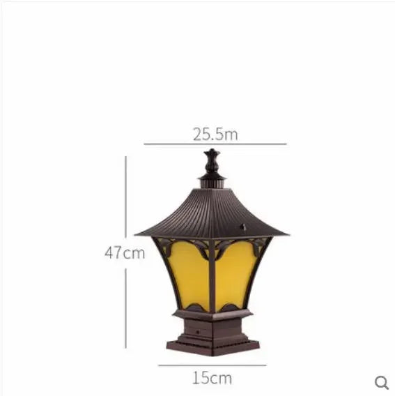 Colonne européenne phares clôture extérieure porte pilier lampe étanche extérieure jardin cour paysage lumière