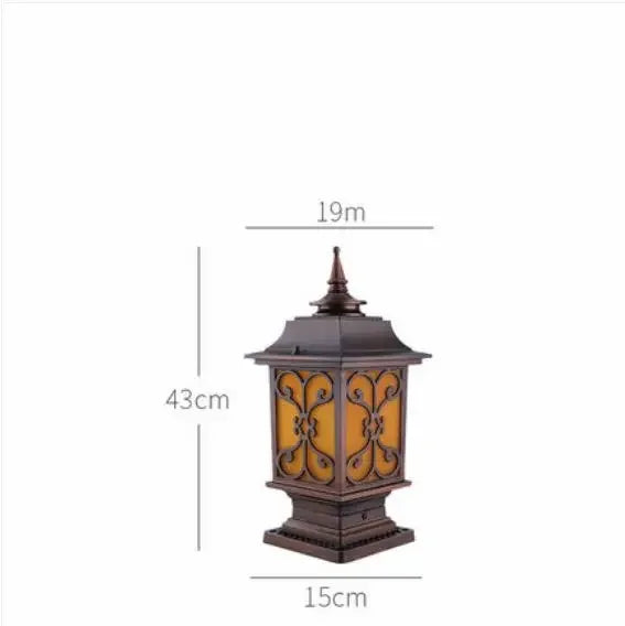Colonne européenne phares clôture extérieure porte pilier lampe étanche extérieure jardin cour paysage lumière