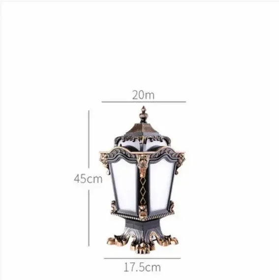 Colonne européenne phares clôture extérieure porte pilier lampe étanche extérieure jardin cour paysage lumière