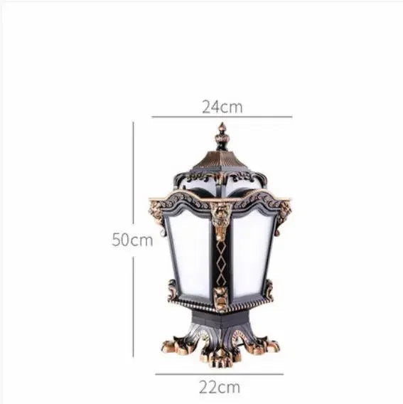 Colonne européenne phares clôture extérieure porte pilier lampe étanche extérieure jardin cour paysage lumière