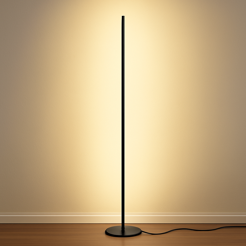 Colonne lampadaire LED lampe sur pied moderne lampadaires simples pour salon Foyer à côté de la lampe 18W luminaire de sol à intensité variable