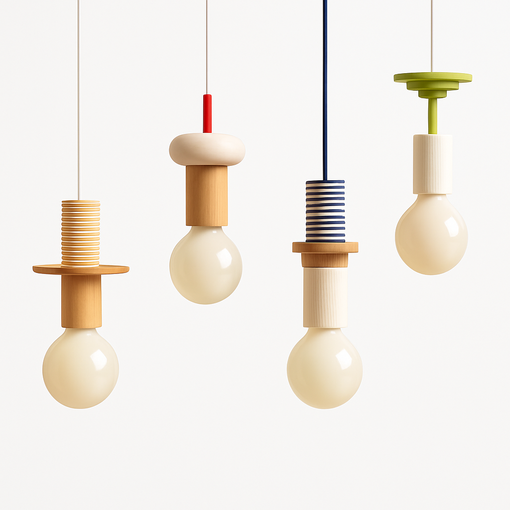 Couleur nordique bois suspension LED lumière cuisine suspension lampe Restaurant plafond lustre Luminaire chambre maison déco Luminaire