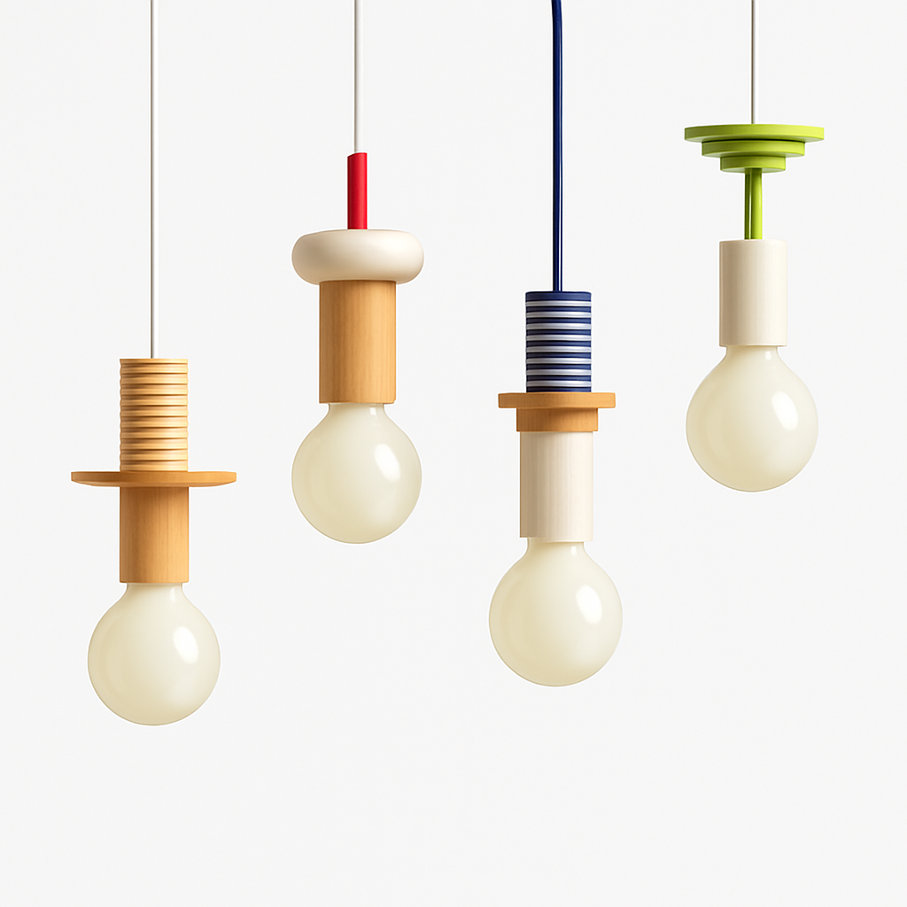 Couleur nordique bois suspension LED lumière cuisine suspension lampe Restaurant plafond lustre Luminaire chambre maison déco Luminaire