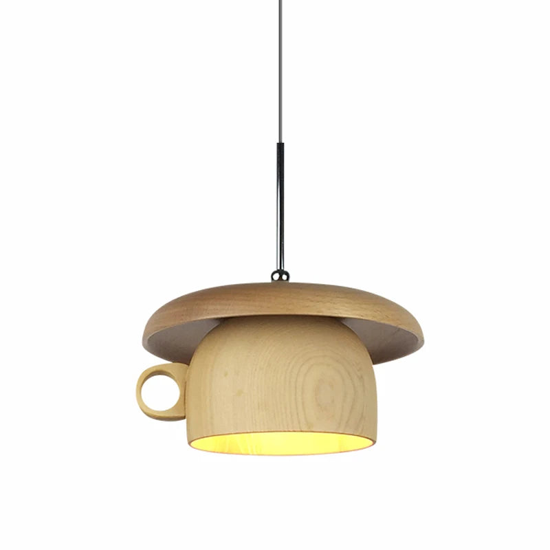Creative bois tasse suspension moderne salle à manger suspension lampe cuisine luminaires éclairage intérieur décor à la maison Loft Luminaire