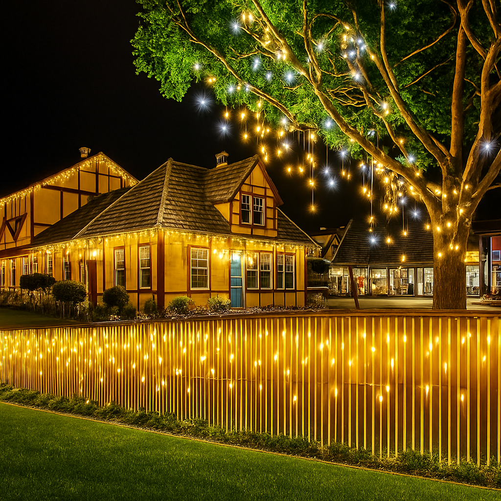 décorations lumineuses de Noël rideau de glaçons extérieur 2025