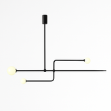 Danmark Geometric Line Chandelier Nordic Arc Suspension Lamp Ceiling Hanging Fxiture for Living Room,Dining Room