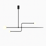 Danmark Geometric Line Chandelier Nordic Arc Suspension Lamp Ceiling Hanging Fxiture for Living Room,Dining Room