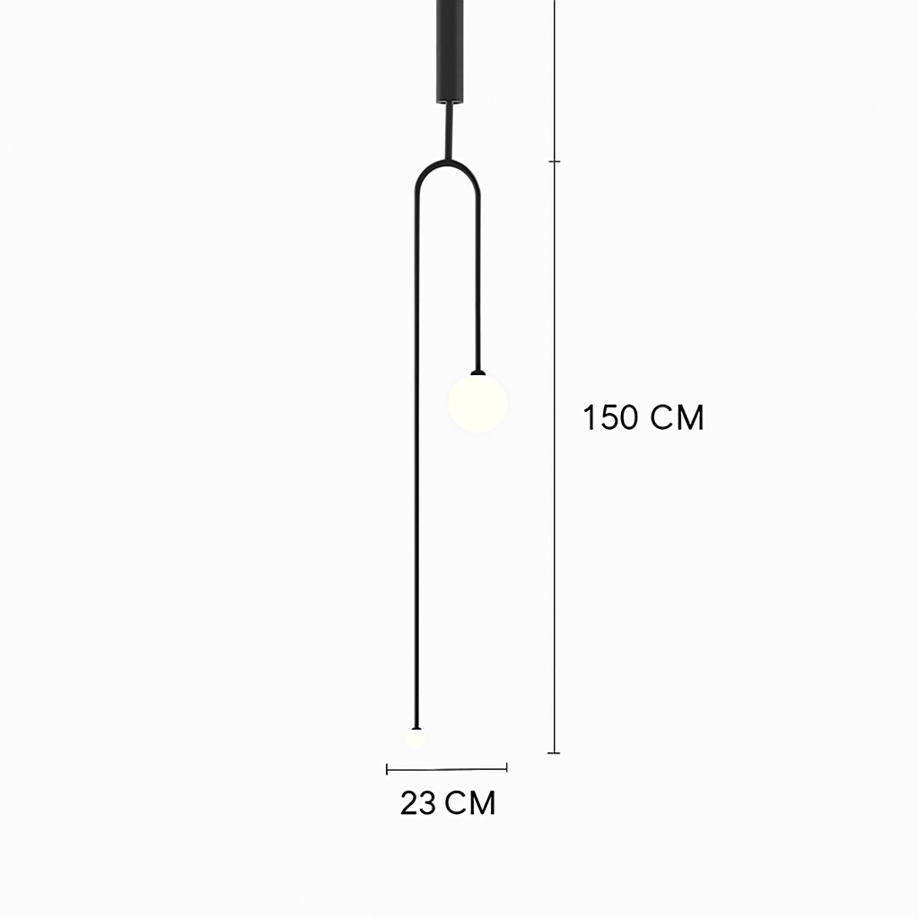 Danmark Geometric Line Chandelier Nordic Arc Suspension Lamp Ceiling Hanging Fxiture for Living Room,Dining Room