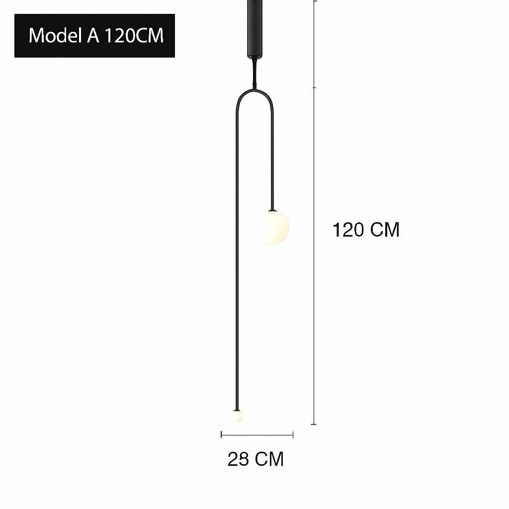 Danmark Geometric Line Chandelier Nordic Arc Suspension Lamp Ceiling Hanging Fxiture for Living Room,Dining Room