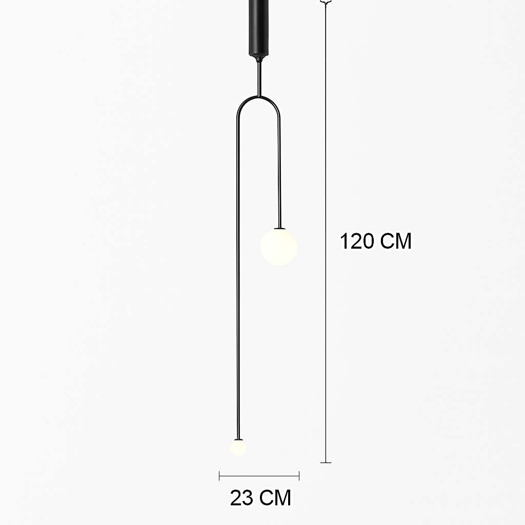 Danmark Geometric Line Chandelier Nordic Arc Suspension Lamp Ceiling Hanging Fxiture for Living Room,Dining Room