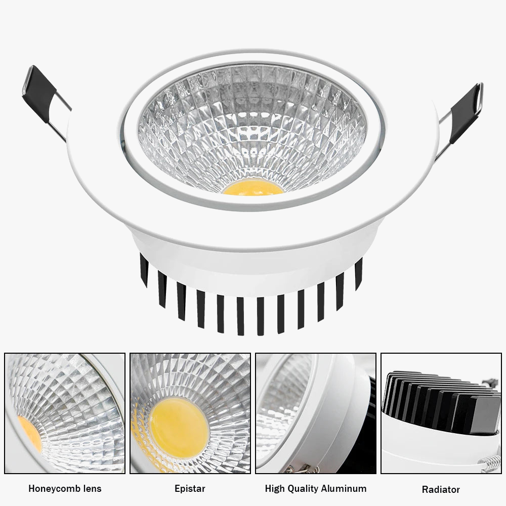 Spot Super lumineux encastré LED Dimmable Downlight COB
