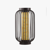 Lanterne cylindrique à barreaux verticaux en métal noir — Rémoulade