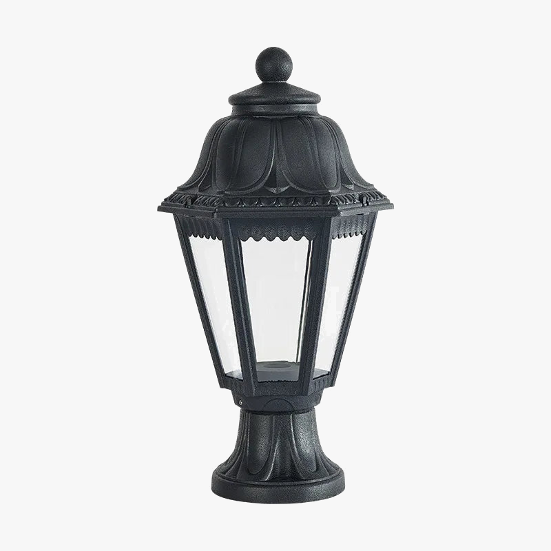 design italien colonne hexagonale lampe extérieure villa cour passerelle