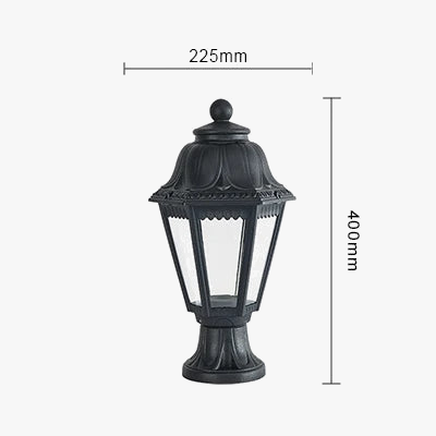 design italien colonne hexagonale lampe extérieure villa cour passerelle