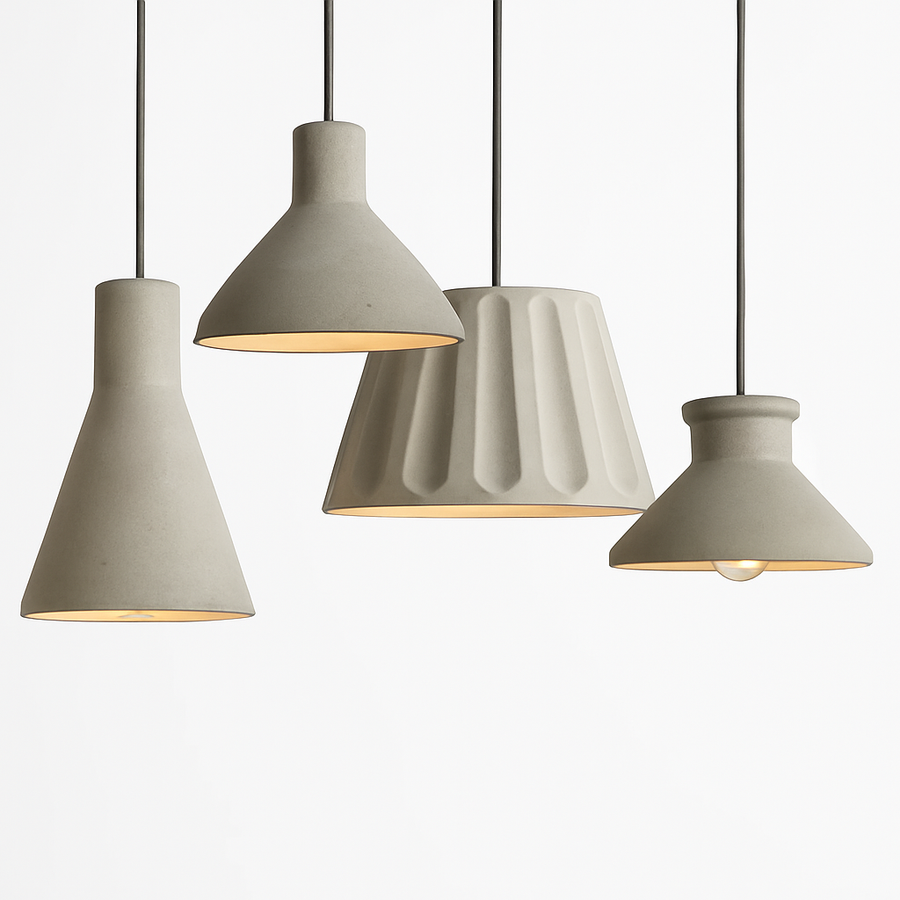 Design LED lustres en ciment suspension LED luminaires américain créatif Vintage lampe salle à manger Restaurant Luminaire