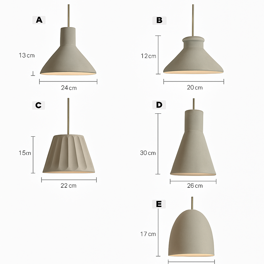 Design LED lustres en ciment suspension LED luminaires américain créatif Vintage lampe salle à manger Restaurant Luminaire