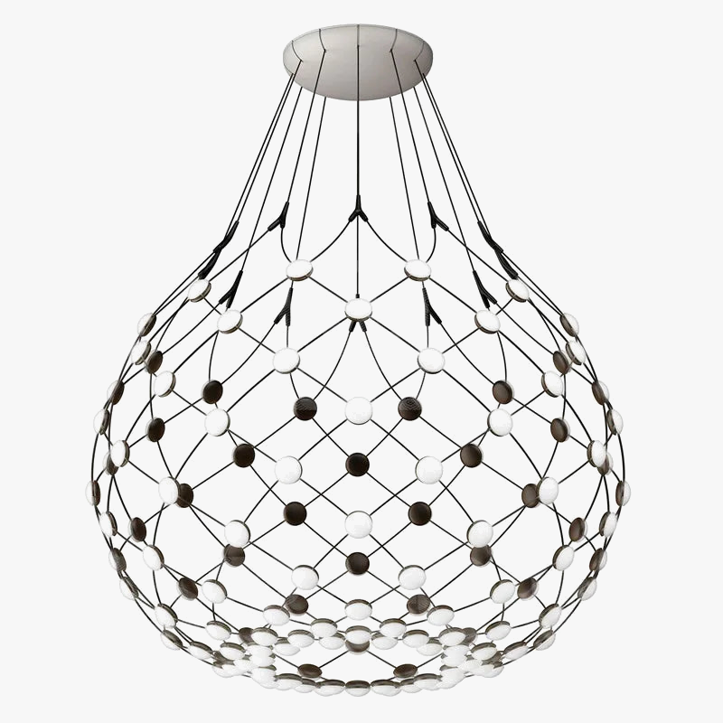 Lustre Designer italien Led nordique noir blanc salle à manger filet de pêche
