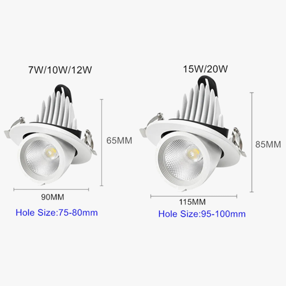 Spot Dimmable Led Downlight 360 rotation réglable encastré Downlight plafonnier salle à manger salon Spot luminaires Led