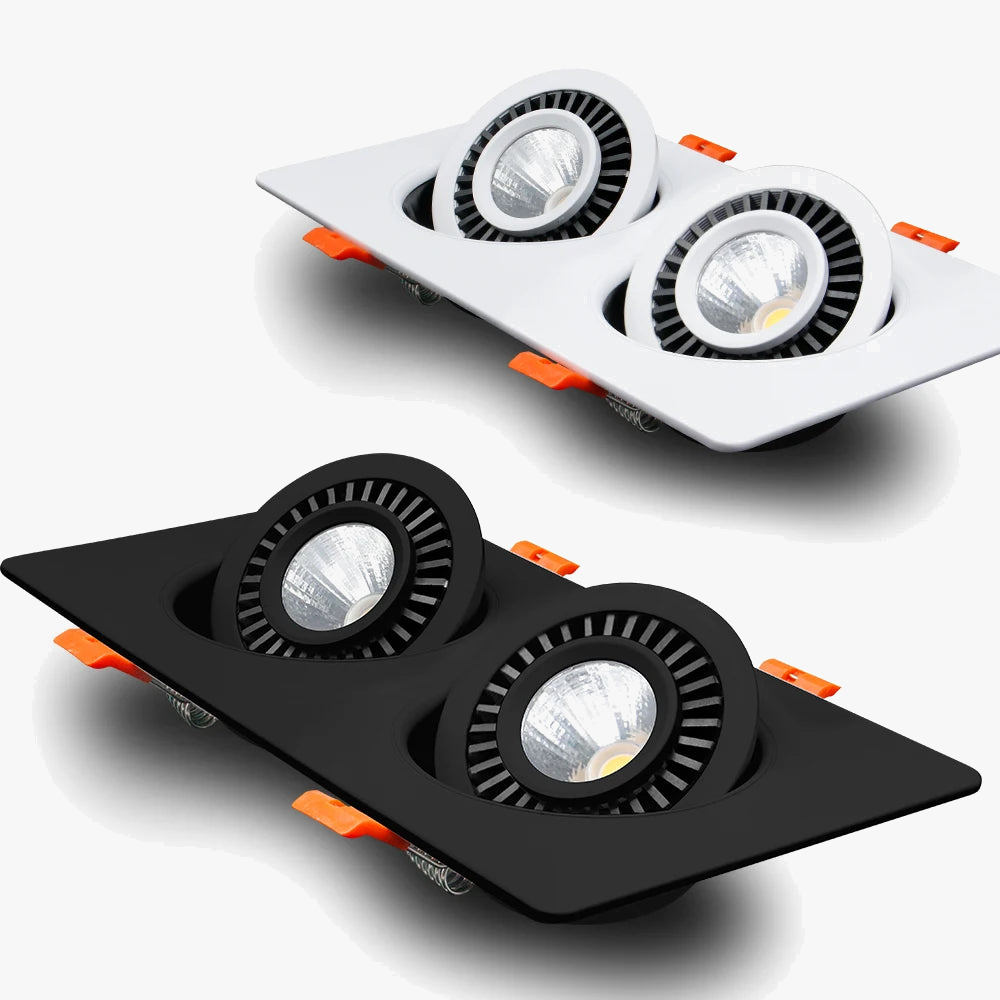 downlight led carré réglable encastré spot lumière lampe