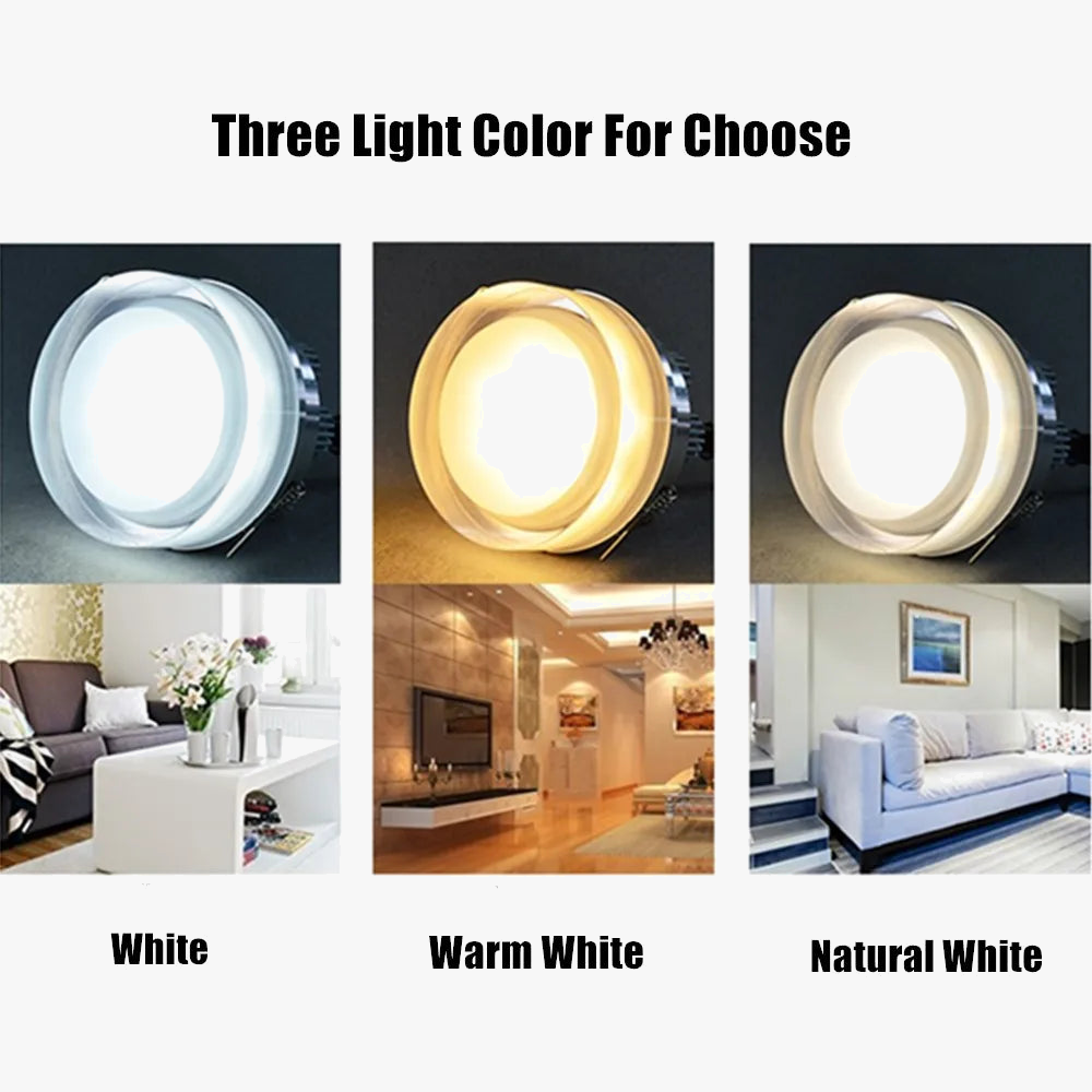 downlight led en cristal à intensité variable pour décoration intérieure