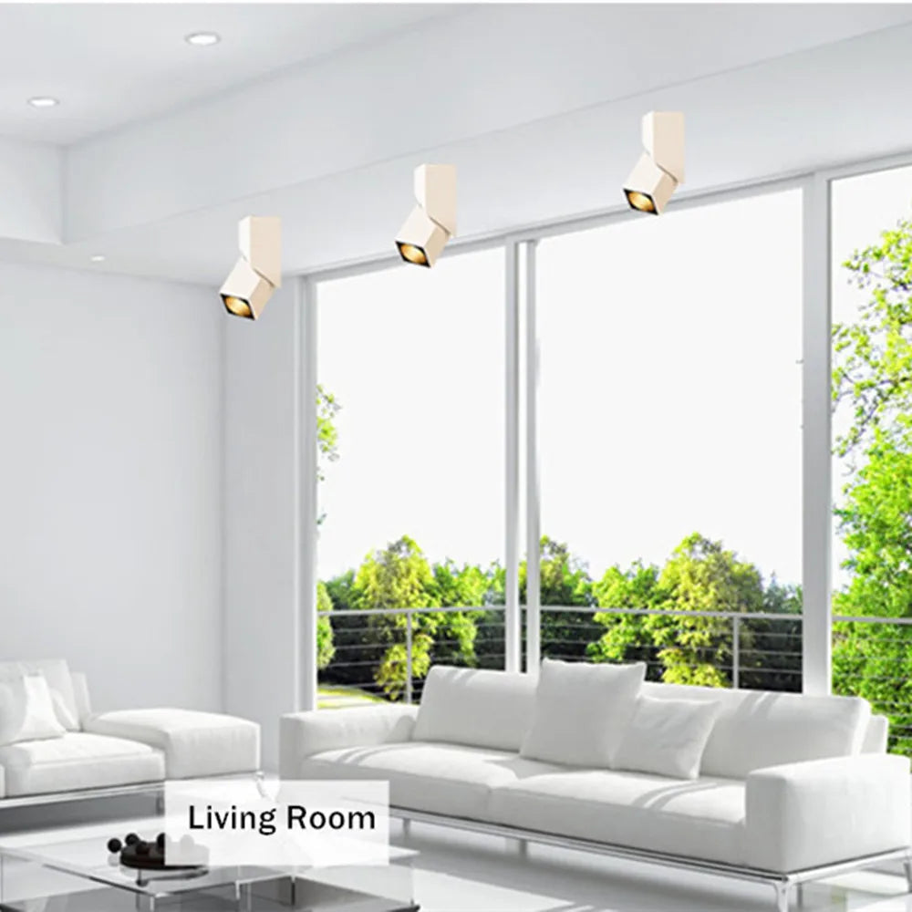 downlight led surface monté intensité réglable spot carré éclairage