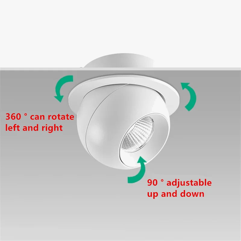 downlights led rotatifs intégrés anti-éblouissement pour éclairage domestique