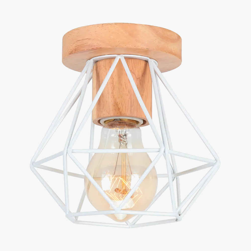 E27 plafonnier fer bois plafonnier nordique moderne Mini lampe pour salon chambre cuisine décoration luminaire