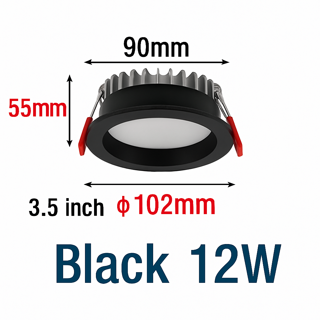 encastré led spot anti-éblouissement aluminium projecteur à intensité variable