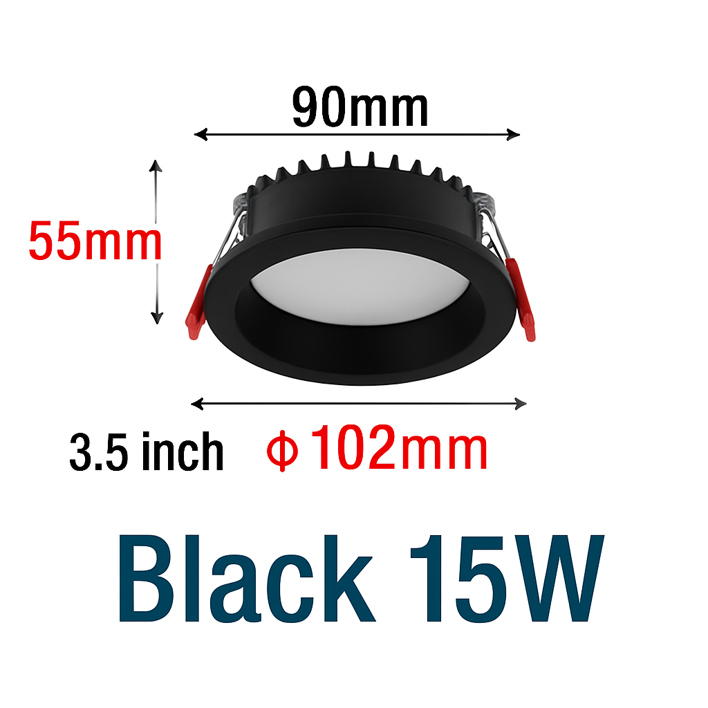 encastré led spot anti-éblouissement aluminium projecteur à intensité variable