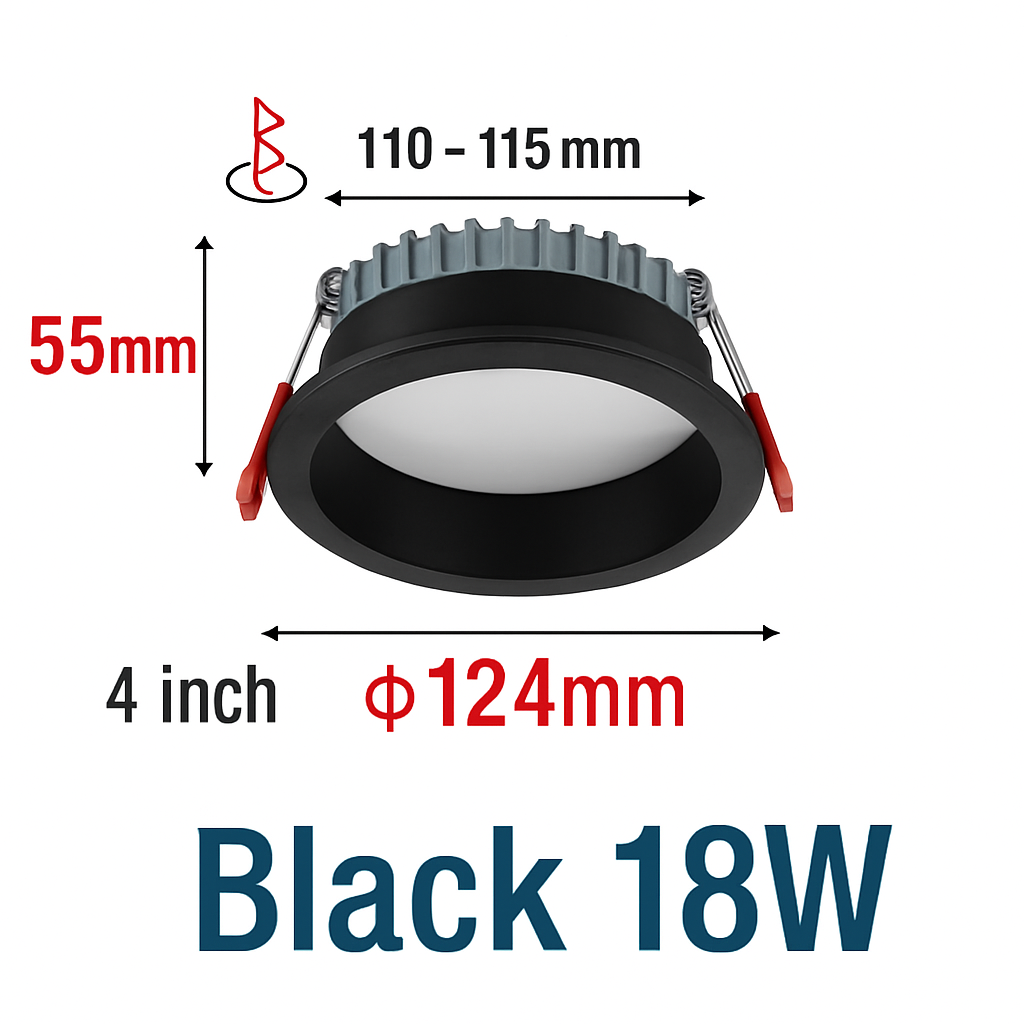 encastré led spot anti-éblouissement aluminium projecteur à intensité variable