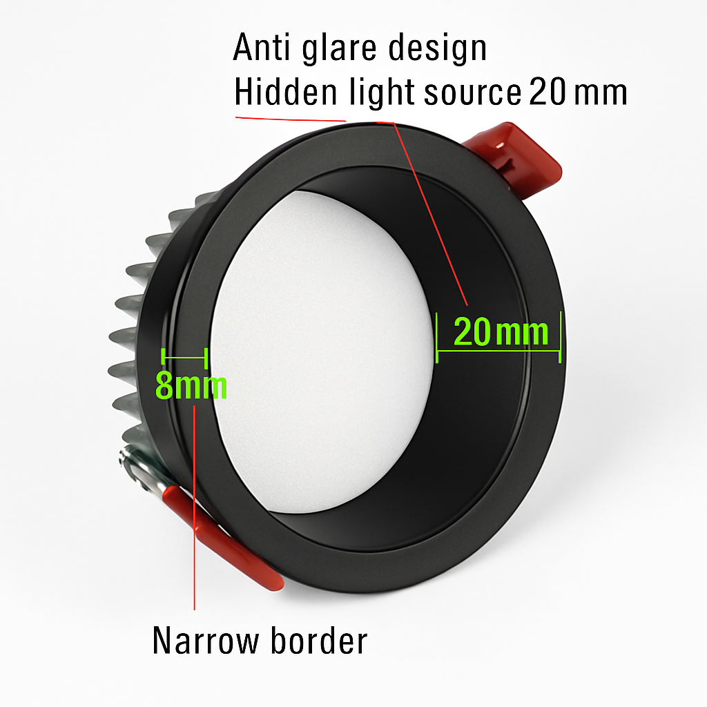 encastré led spot anti-éblouissement aluminium projecteur à intensité variable
