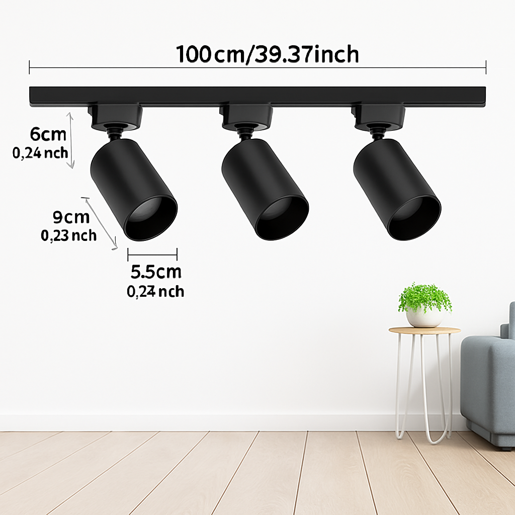 ensemble complet de rails d'éclairage à led remplaçable pour intérieur